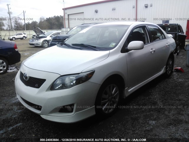 1NXBU4EE0AZ305562 - 2010 TOYOTA COROLLA S/LE/XLE WHITE photo 2