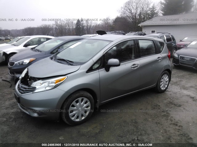 3N1CE2CP4EL406170 - 2014 NISSAN VERSA NOTE S/S PLUS/SV/SL GRAY photo 2