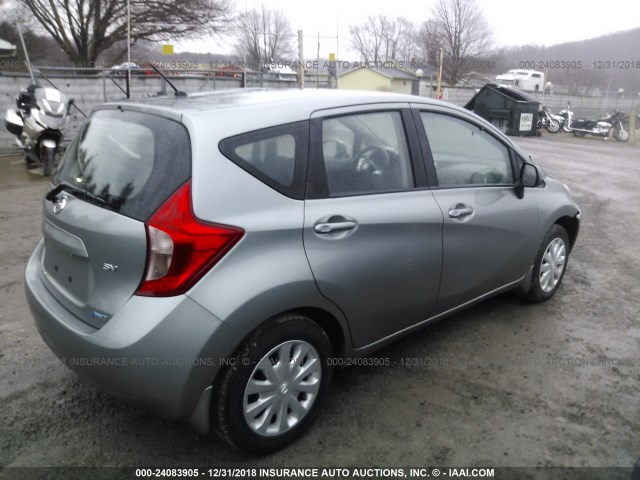 3N1CE2CP4EL406170 - 2014 NISSAN VERSA NOTE S/S PLUS/SV/SL GRAY photo 4