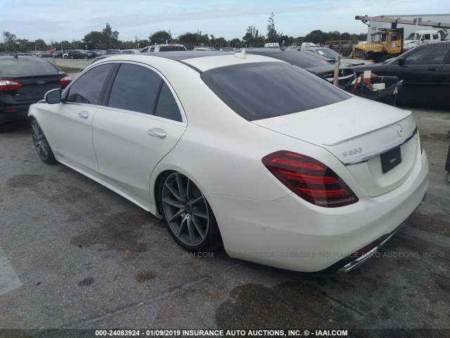 WDDUG8DB3KA433919 - 2019 MERCEDES-BENZ S 560 WHITE photo 3