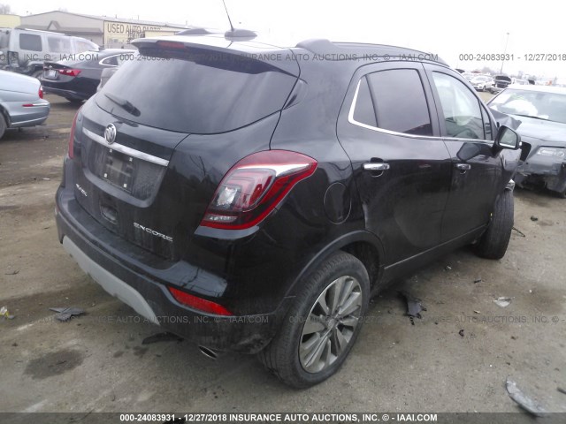 KL4CJASB8HB258162 - 2017 BUICK ENCORE PREFERRED BLACK photo 4