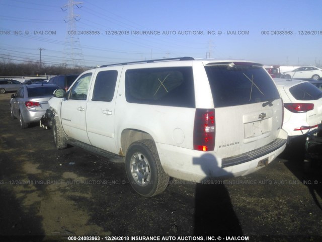 1GNFK16398J228619 - 2008 CHEVROLET SUBURBAN K1500 LS WHITE photo 3