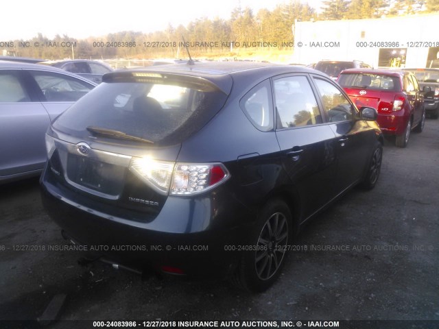 JF1GH61629H824017 - 2009 SUBARU IMPREZA 2.5I GRAY photo 4