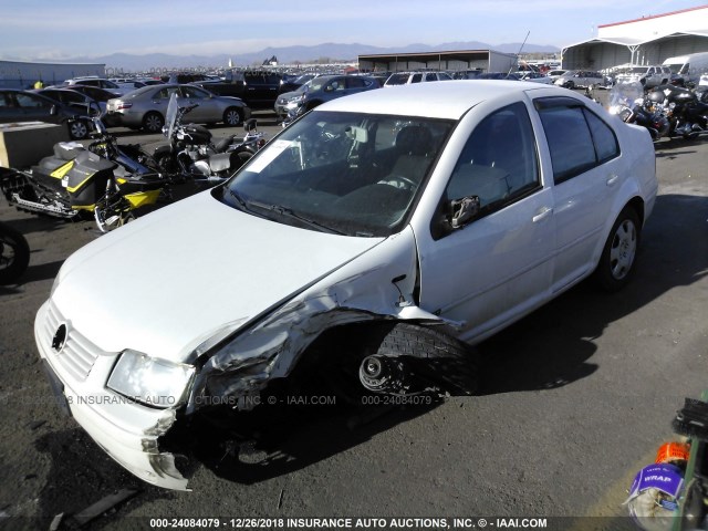 3VWRB69M52M070651 - 2002 VOLKSWAGEN JETTA GL WHITE photo 2