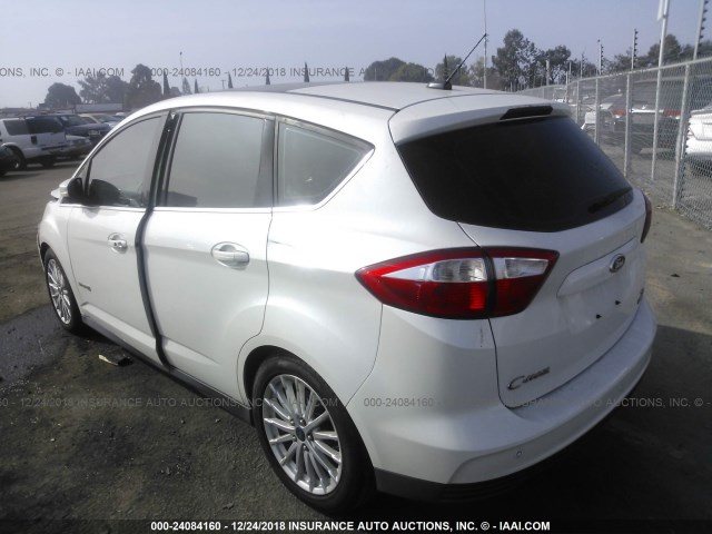 1FADP5BU5DL539069 - 2013 FORD C-MAX SEL WHITE photo 3