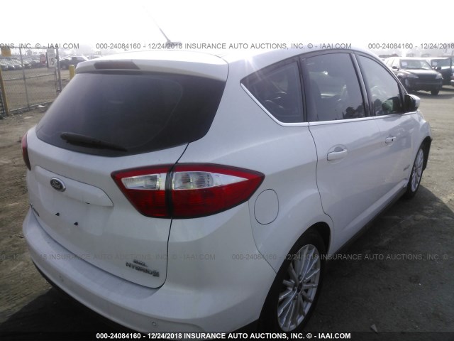 1FADP5BU5DL539069 - 2013 FORD C-MAX SEL WHITE photo 4