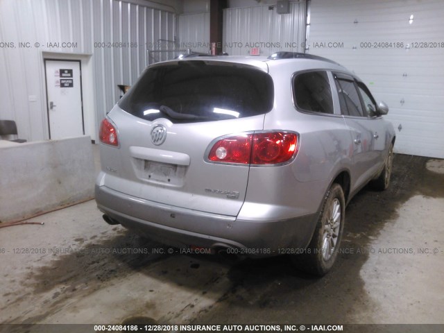 5GALVBED2AJ237012 - 2010 BUICK ENCLAVE CXL SILVER photo 4