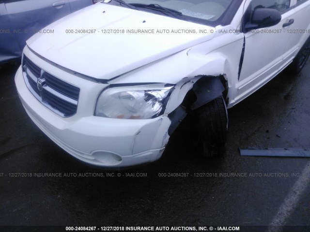 1B3HB48B57D149194 - 2007 DODGE CALIBER SXT WHITE photo 6