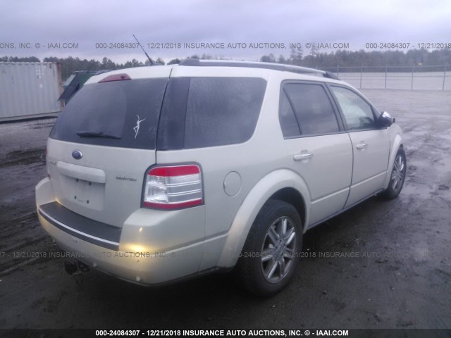 1FMDK03W78GA05903 - 2008 FORD TAURUS X LIMITED CREAM photo 4