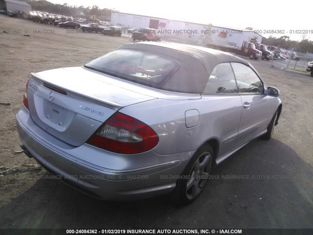 WDBTK72F47T078208 - 2007 MERCEDES-BENZ CLK 550 SILVER photo 4