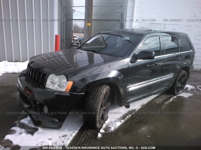 1J8HR78357C580430 - 2007 JEEP GRAND CHEROKEE SRT-8 BLACK photo 2