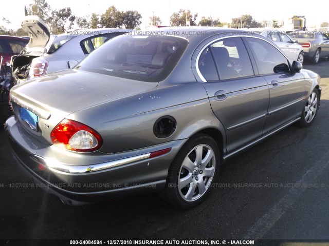 SAJEA51C54WE18408 - 2004 JAGUAR X-TYPE 3.0 GRAY photo 4