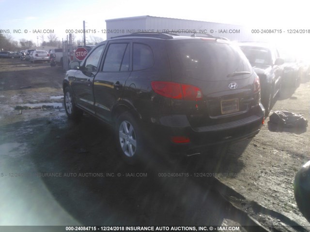 5NMSH13E47H025346 - 2007 HYUNDAI SANTA FE SE/LIMITED BLACK photo 3