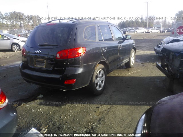 5NMSH13E47H025346 - 2007 HYUNDAI SANTA FE SE/LIMITED BLACK photo 4