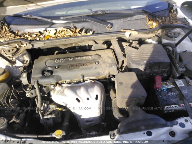 4T1BE46KX8U758048 - 2008 TOYOTA CAMRY CE/LE/XLE/SE WHITE photo 10