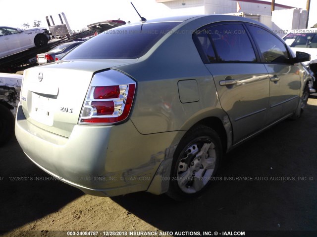 3N1AB61E07L665010 - 2007 NISSAN SENTRA 2.0/2.0S/2.0SL GREEN photo 4