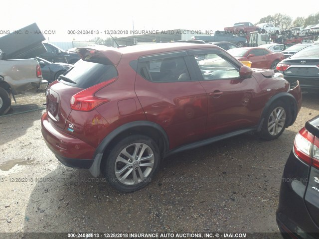 JN8AF5MR2DT209239 - 2013 NISSAN JUKE S/SV/SL RED photo 4