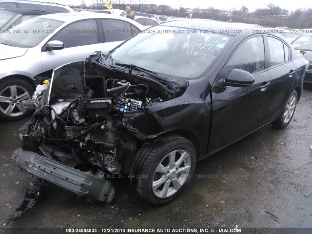 JM1BL1SFXA1264927 - 2010 MAZDA 3 I BLACK photo 2