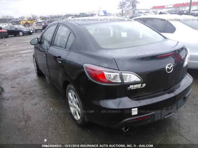 JM1BL1SFXA1264927 - 2010 MAZDA 3 I BLACK photo 3