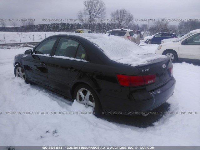 5NPEU46FX9H439221 - 2009 HYUNDAI SONATA SE/LIMITED BLACK photo 3