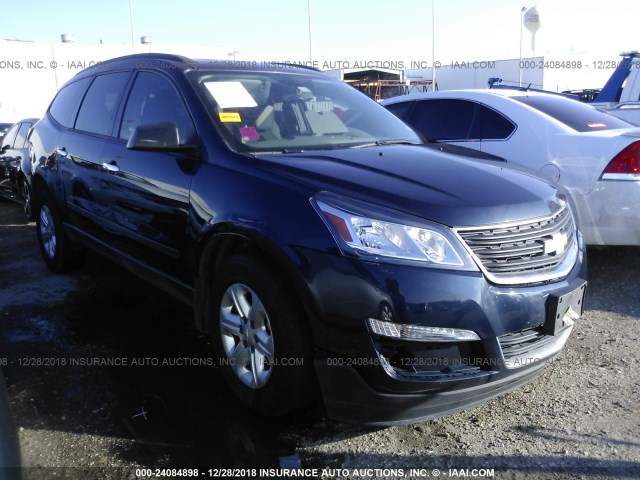 1GNKRFED6FJ146006 - 2015 CHEVROLET TRAVERSE LS BLUE photo 1