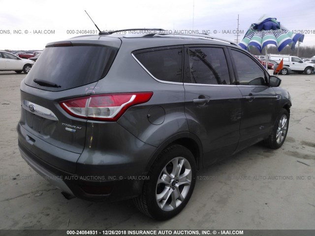 1FMCU9J90EUB29967 - 2014 FORD ESCAPE TITANIUM GRAY photo 4