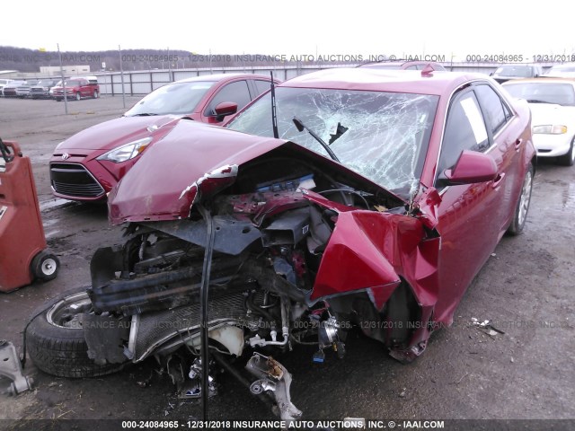 1G6DE5EG6A0122842 - 2010 CADILLAC CTS LUXURY COLLECTION RED photo 2