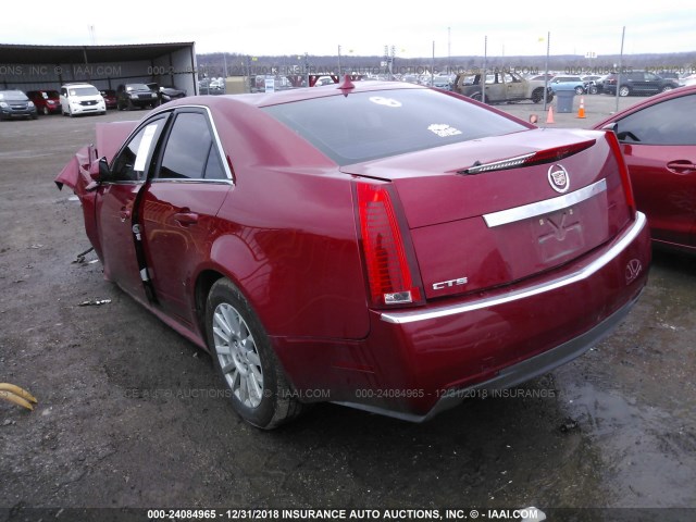 1G6DE5EG6A0122842 - 2010 CADILLAC CTS LUXURY COLLECTION RED photo 3