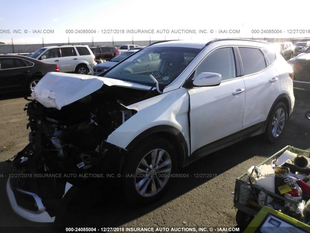 5XYZUDLAXJG552544 - 2018 HYUNDAI SANTA FE SPORT  WHITE photo 2