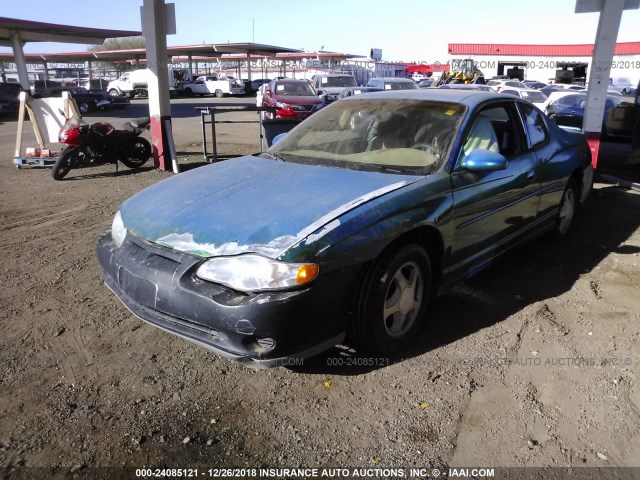 2G1WX12K539314854 - 2003 CHEVROLET MONTE CARLO SS GREEN photo 2