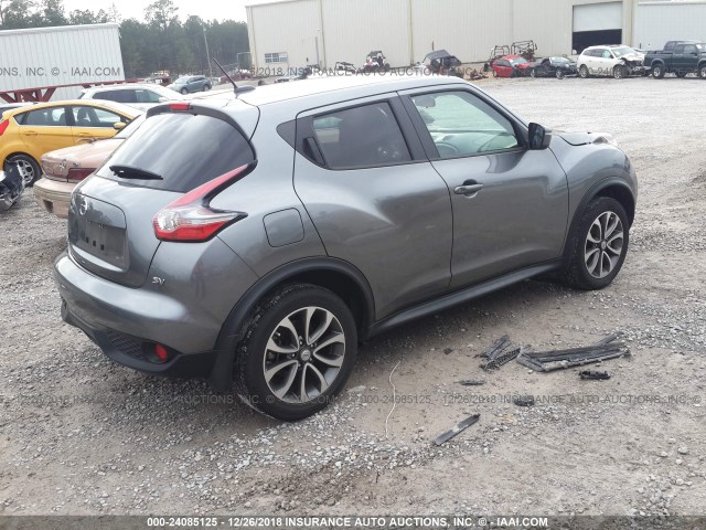 JN8AF5MR9HT701143 - 2017 NISSAN JUKE S/SV/SL/NISMO GRAY photo 4