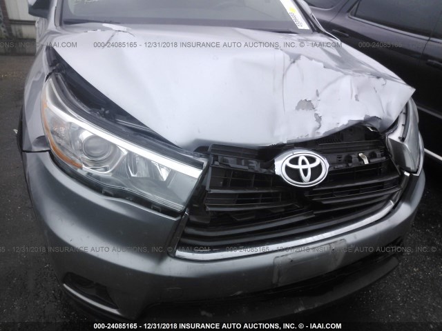 5TDZARFH3GS020756 - 2016 TOYOTA HIGHLANDER LE SILVER photo 6