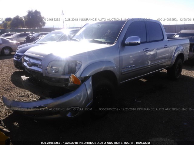 5TBET341X6S541055 - 2006 TOYOTA TUNDRA DOUBLE CAB SR5 SILVER photo 2