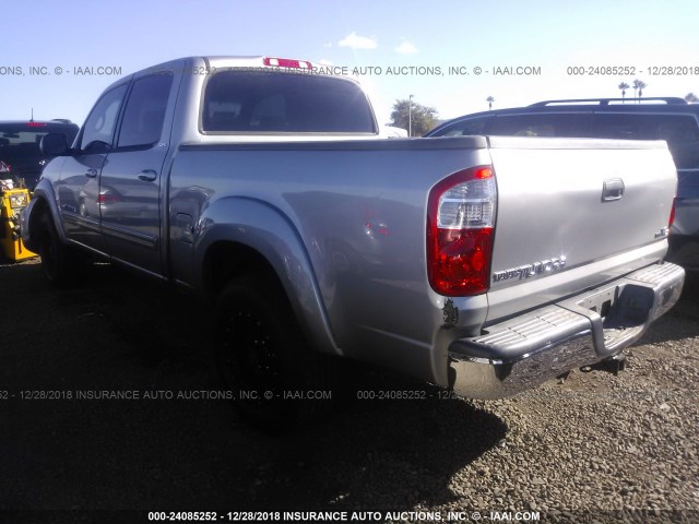 5TBET341X6S541055 - 2006 TOYOTA TUNDRA DOUBLE CAB SR5 SILVER photo 3