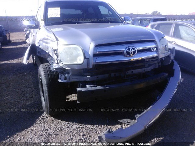 5TBET341X6S541055 - 2006 TOYOTA TUNDRA DOUBLE CAB SR5 SILVER photo 6