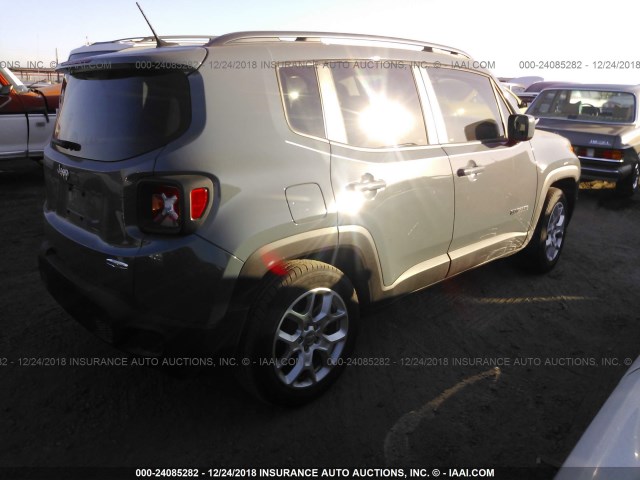 ZACCJABB4HPG38076 - 2017 JEEP RENEGADE LATITUDE GRAY photo 4