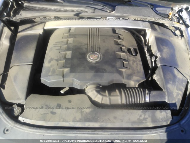1G6DJ1E31D0135004 - 2013 CADILLAC CTS PERFORMANCE COLLECTION SILVER photo 10