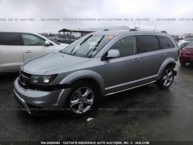 3C4PDCGG4HT602339 - 2017 DODGE JOURNEY CROSSROAD SILVER photo 2