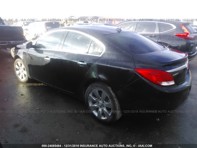 2G4GS5EV9D9223669 - 2013 BUICK REGAL PREMIUM BLACK photo 3