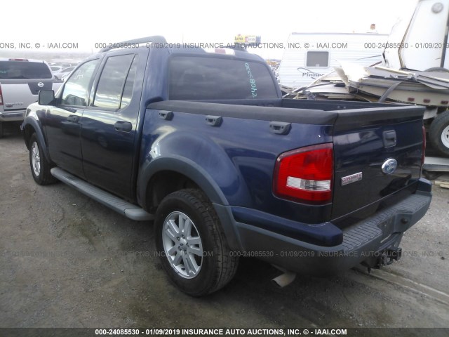 1FMEU31K67UA44935 - 2007 FORD EXPLORER SPORT TR XLT BLUE photo 3