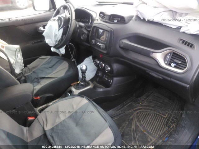 ZACCJBAW0GPD06368 - 2016 JEEP RENEGADE SPORT Կապույտ լուսանկար 5