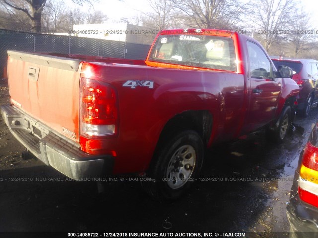 1GTPKTEX5AZ130692 - 2010 GMC SIERRA K1500 RED photo 4