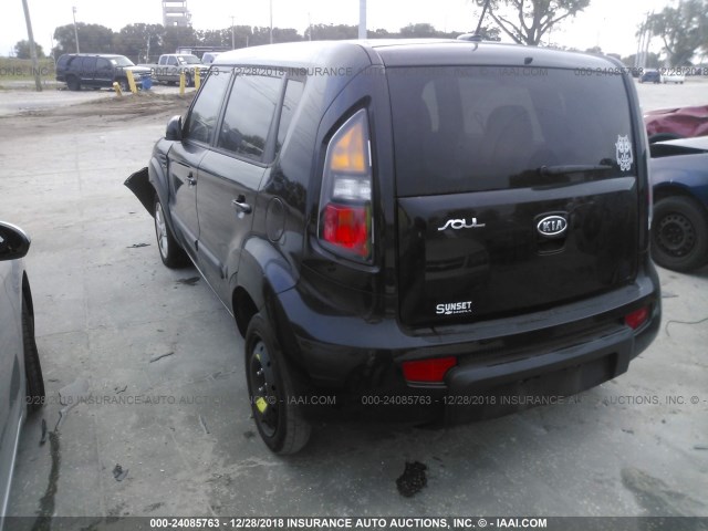 KNDJT2A20B7295621 - 2011 KIA SOUL +/!/SPORT BLACK photo 3