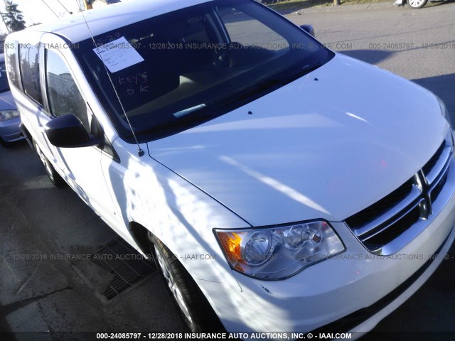 2C4RDGBG7ER420754 - 2014 DODGE GRAND CARAVAN SE WHITE photo 1