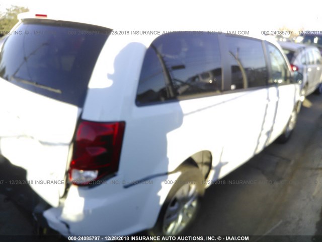 2C4RDGBG7ER420754 - 2014 DODGE GRAND CARAVAN SE WHITE photo 4