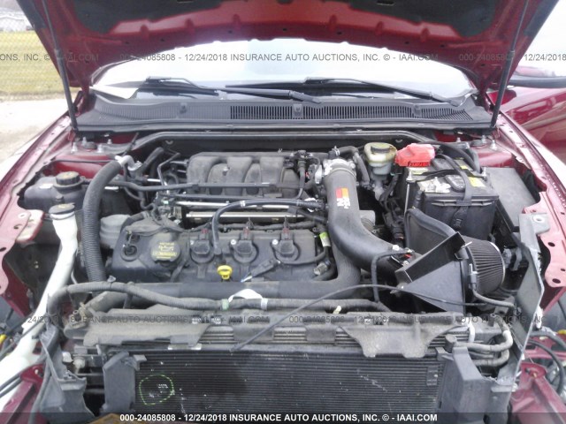 1FAHP2J84DG100829 - 2013 FORD TAURUS LIMITED RED photo 10