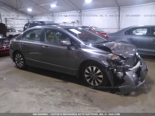 1HGFA16999L028797 - 2009 HONDA CIVIC EXL GRAY photo 1