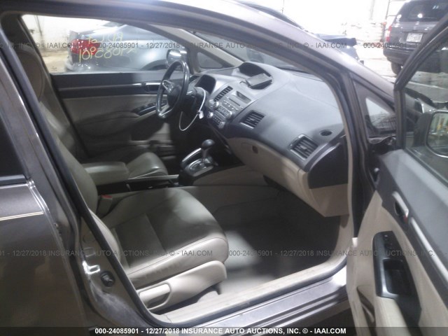 1HGFA16999L028797 - 2009 HONDA CIVIC EXL GRAY photo 5