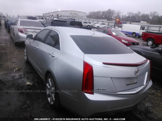 1G6AA5RX0D0170804 - 2013 CADILLAC ATS SILVER photo 3