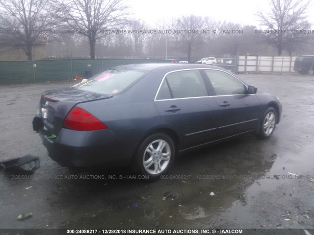 1HGCM56377A184388 - 2007 HONDA ACCORD GRAY photo 4